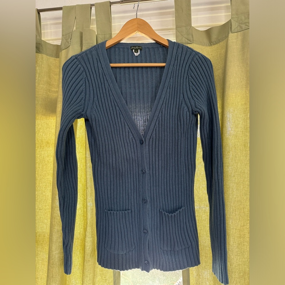 Eddie Bauer Blue Cardigan Sweater